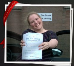 Lara B Passing her driving test in Paisley